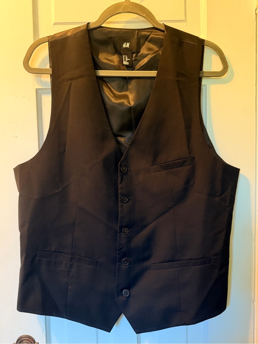 H&M Men’s Black Tailored Waistcoat Vest